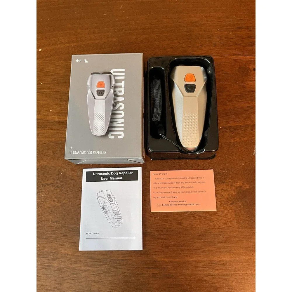 Ultrasonic Dog Barking Deterrent Trainer LED Rechargeable Open Box